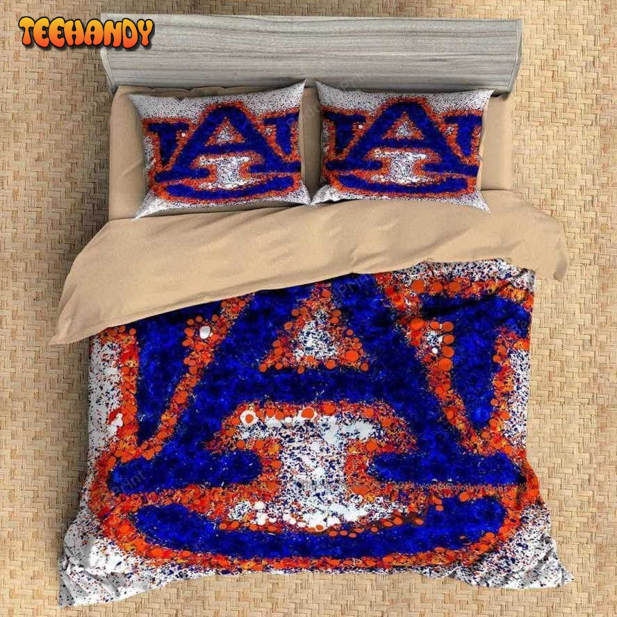 3d Auburn Tigers Duvet Cover Bedding Set