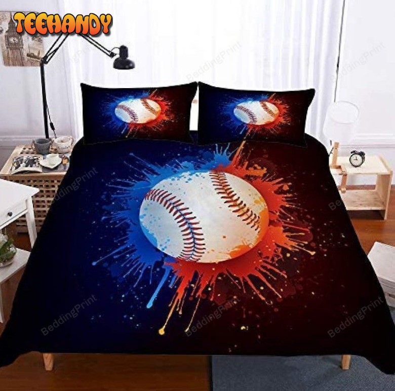 3D Baseball Painting Art Bed Sheets Duvet Cover Bedding Sets