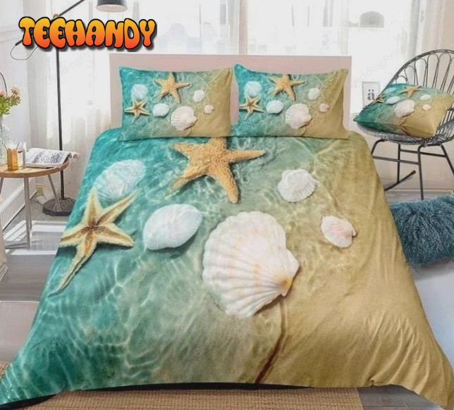 3D Beach Starfish and Seashell Relax Landscape Duvet Cover Bedding Sets