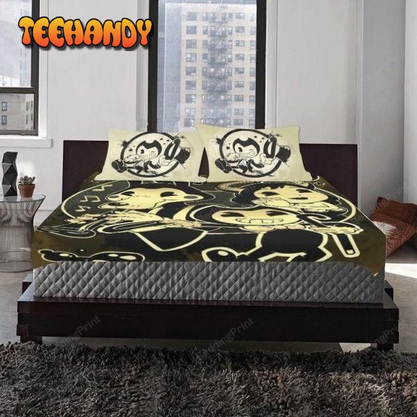 3d Bendy And The Ink Machine Video Game Bedding Set