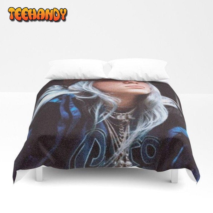 3D Billie Eilish With A Lv Hat Duvet Cover Bedding Set