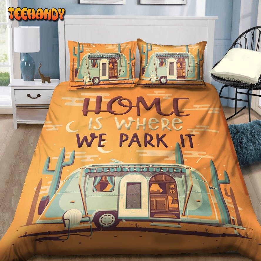 3D Camping Home Is Where We Park It Bed Sheets Duvet Cover Bedding Sets