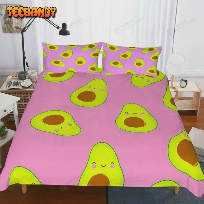 3d Cartoon Avocado Duvet Quilt Cover Bedding Set Pillowcase