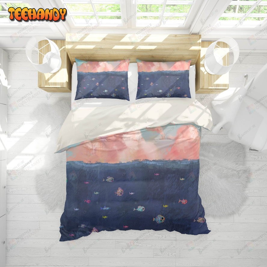 3d Cartoon Colorful Fish Bed Sheets Spread Duvet Cover Bedding Set