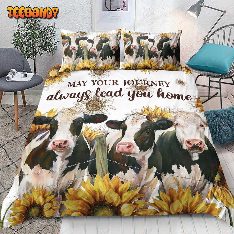 3D Cow Sunflower May Your Journey Always Lead You Home Bedding Sets