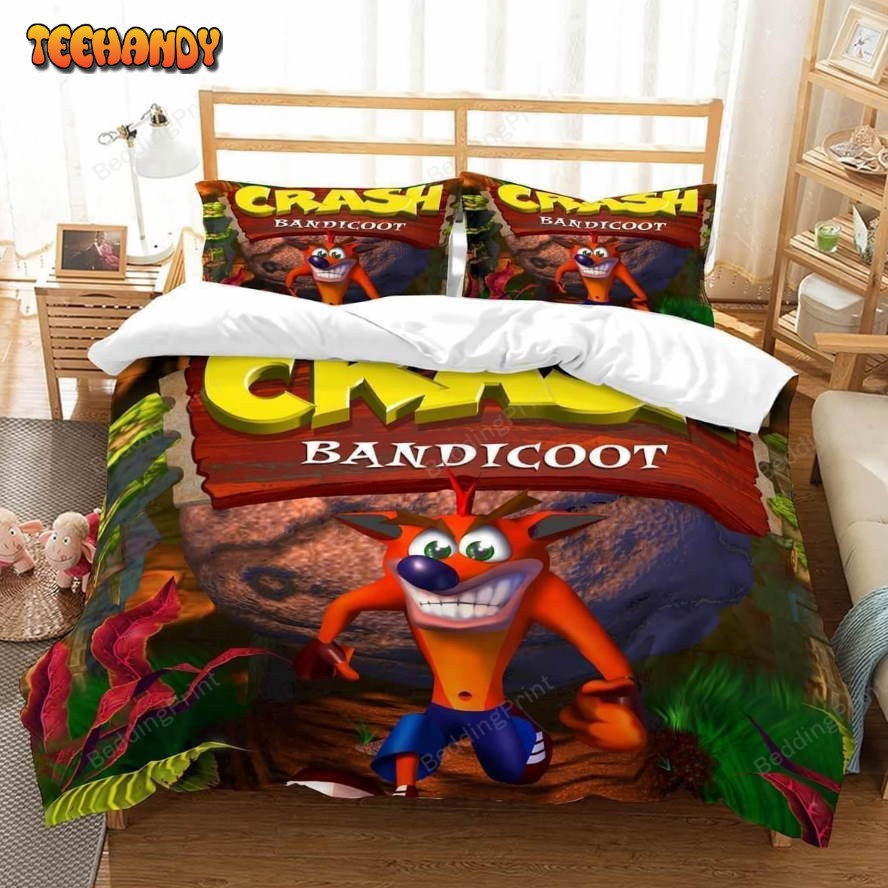 3d Crash Bandicoot Et Duvet Cover Bedding Set