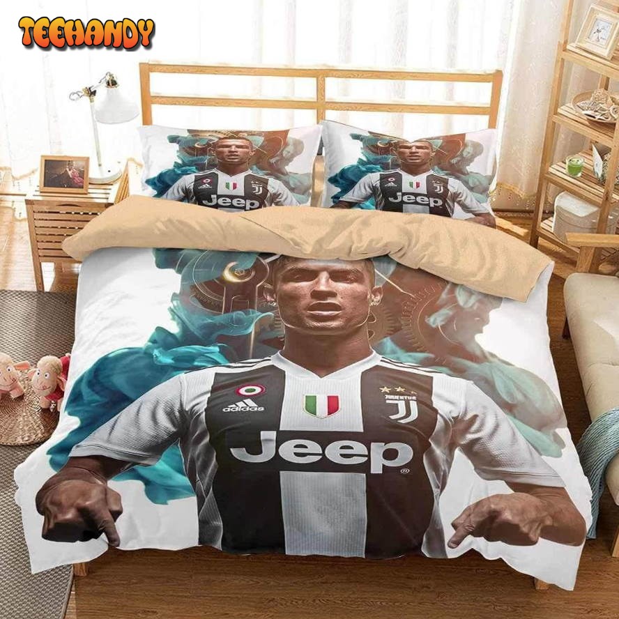 3d Cristiano Ronaldo Cr7 Juventus Fc Bedding Set