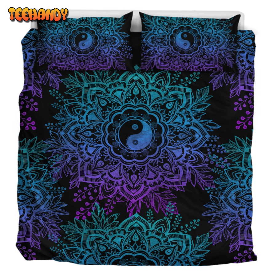 3d Custom Yin Yang Mandala Bedding Set (Duvet Cover and Pillow Cases)