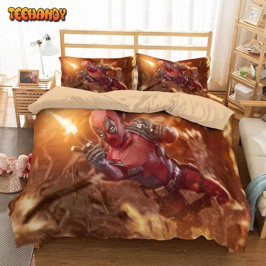 3d Deadpool Duvet Cover Bedding Set 1