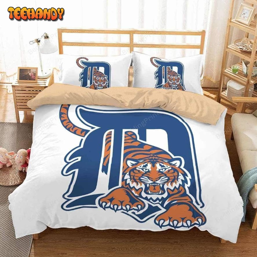 3d Detroit Tigers Duvet Cover Bedding Set 1