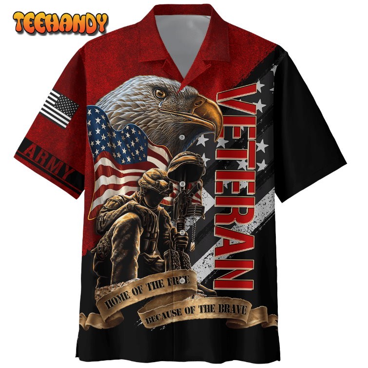 3D Hawaiian Shirt, Home Of The Free Because Of The Brave, Gift For Veteran