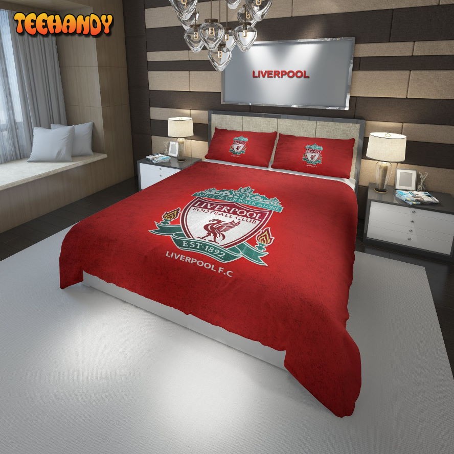 3d Liverpool Football Club Logo Soccer Duvet Cover Bedding Set