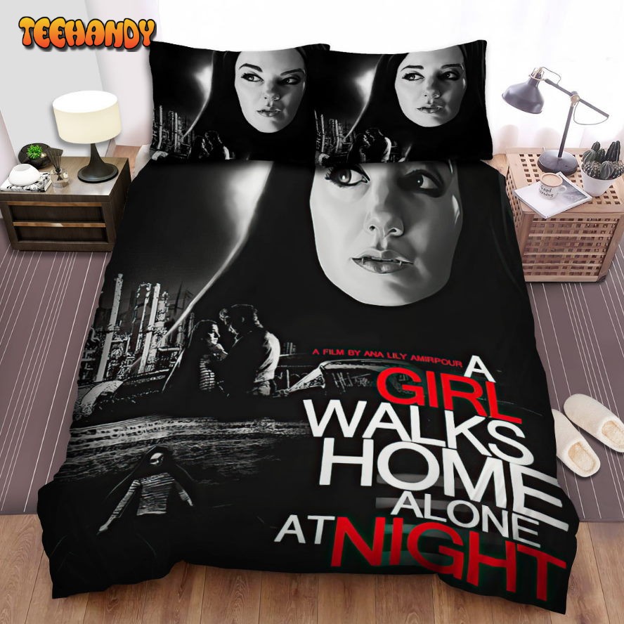 A Girl Walks Home Alone At Night Portrait Of The Girl Main Bedding Sets