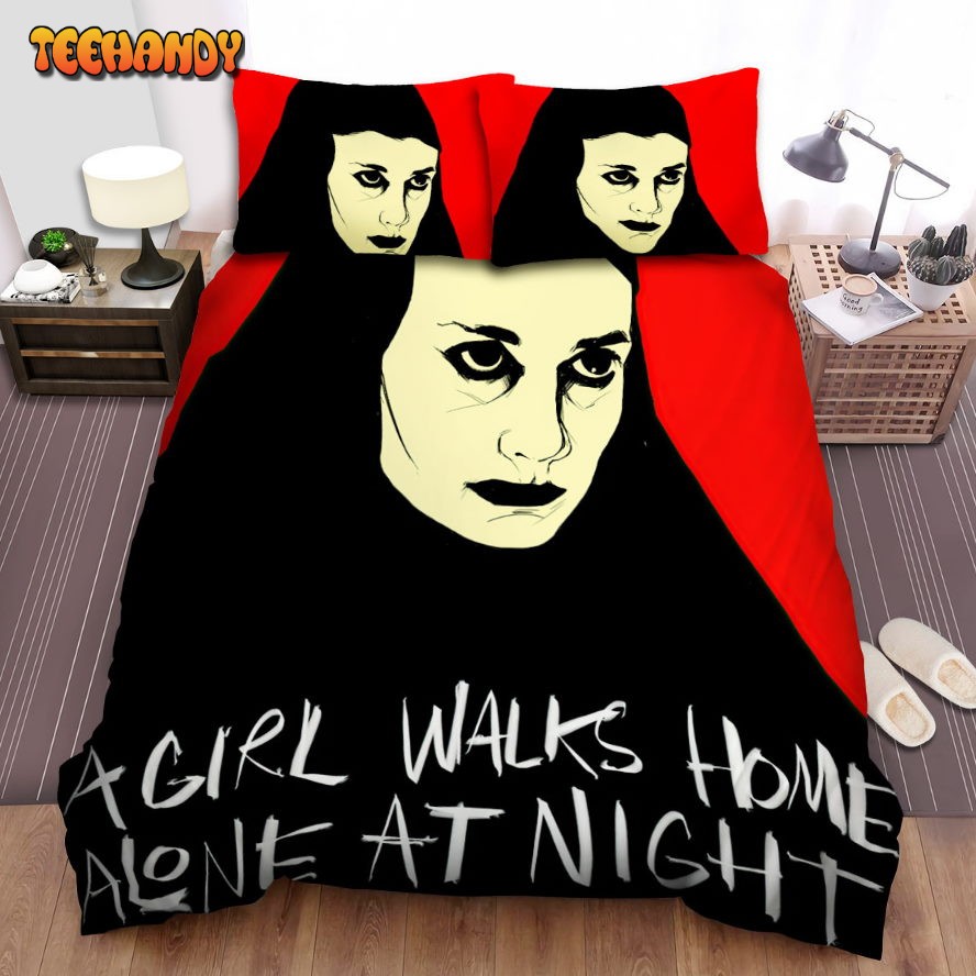 A Girl Walks Home Alone At Night Portrait Of The Girl Movie Poster Bedding Sets