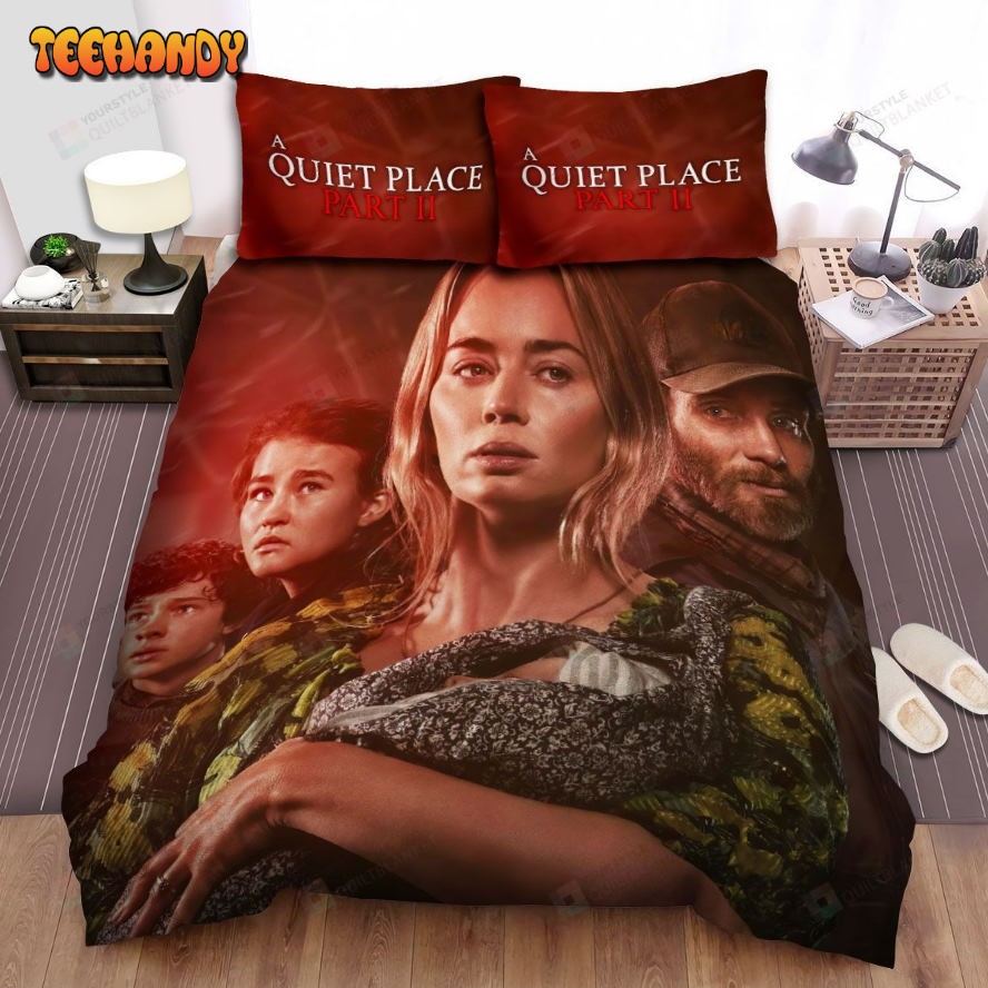 A Quiet Place Part Ii Movie Poster Spread Comforter Duvet Cover Bedding Sets Ver 11