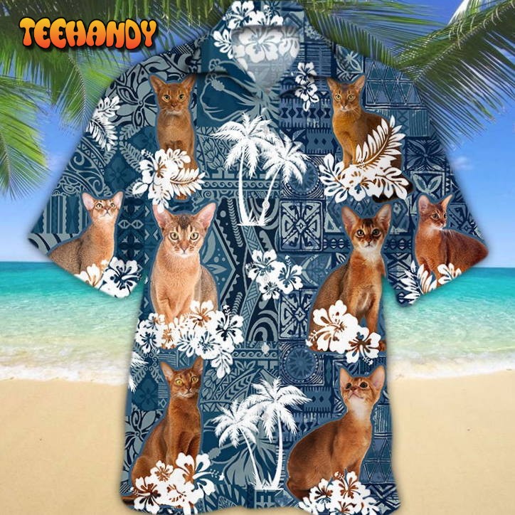 Abyssinian Hawaiian Shirt Cat In Hawaiian Shirt 3D Full Print Cat Hawaii Shirt