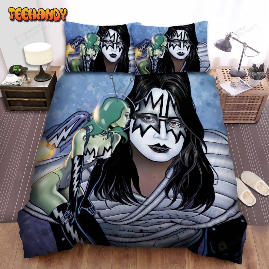 Ace Frehley Kiss Blood And Stardust Album Cover Spread Comforter Bedding Sets