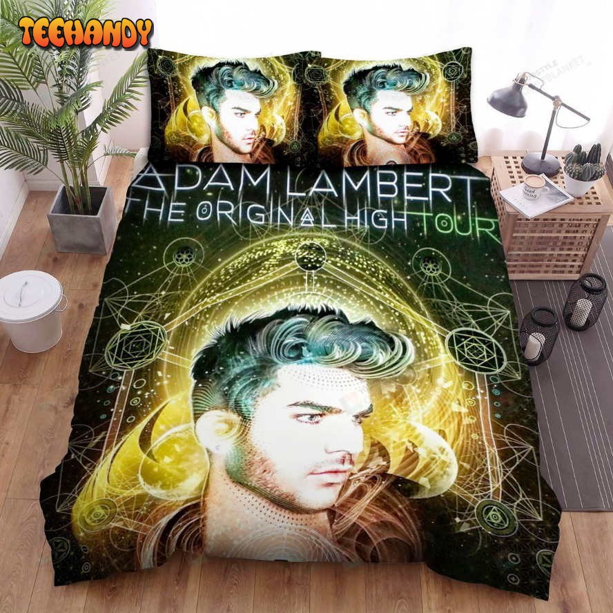 Adam Lambert The Original High Tour Poster Spread Comforter Bedding Sets