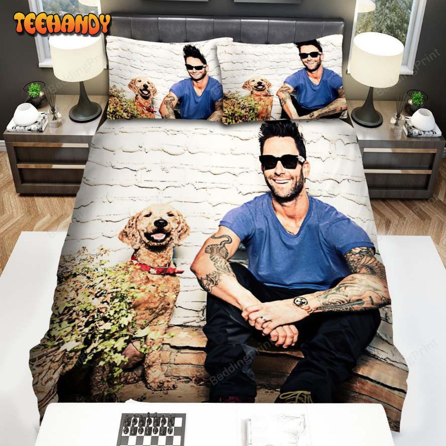 Adam Levine And A Dog Bed Sheets Spread Duvet Cover Bedding Sets