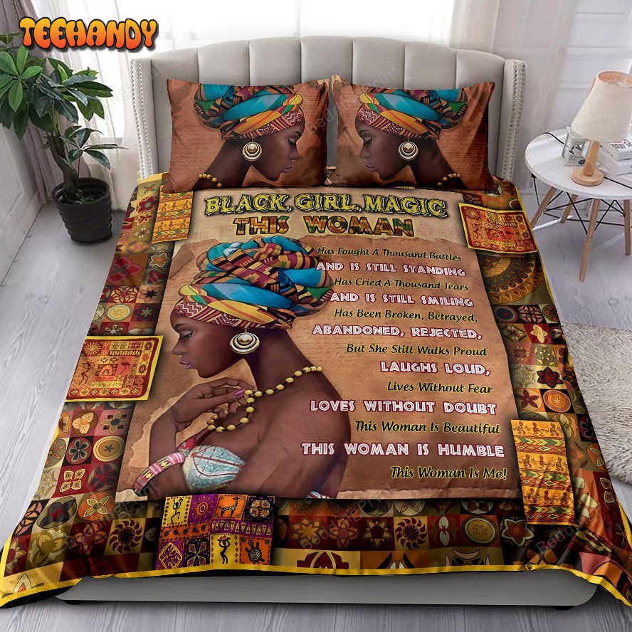 African Woman Black Girl Magic Bedding Set Duvet Cover Bedding Sets