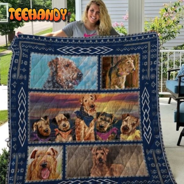 Airedale Terrier 3D Customized Quilt Blanket