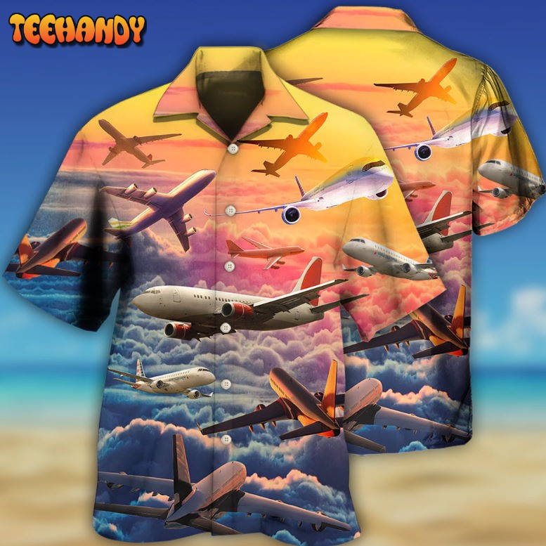 Airplane Let Your Dreams Take Flight Style Hawaiian Shirt