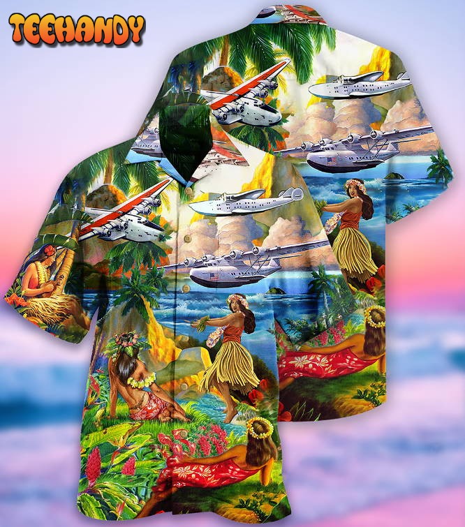 Airplane Love Hawaii Forever Happy Summer Hawaiian Shirt