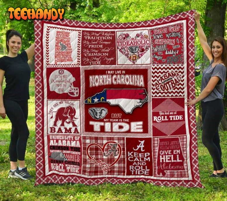 Alabama Crimson Tide North Carolina 3D Customized Quilt Blanket