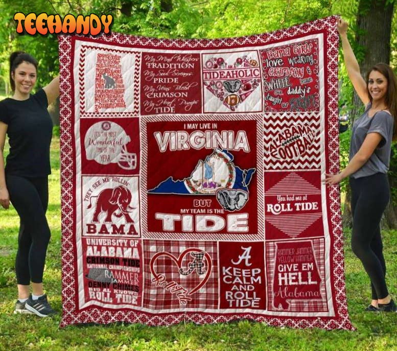 Alabama Crimson Tide Virginia 3D Customized Quilt Blanket