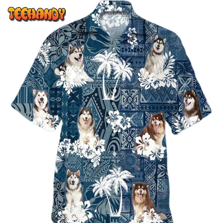 Alaskan Hawaiian Shirt 3D Full Printed Dog Hawaiian Shirts Summer Hawaiian