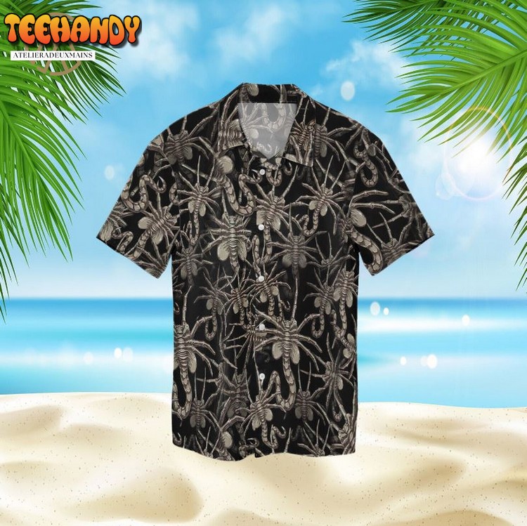 Alien Face Hugger Hawaiian Shirt 3D Trending