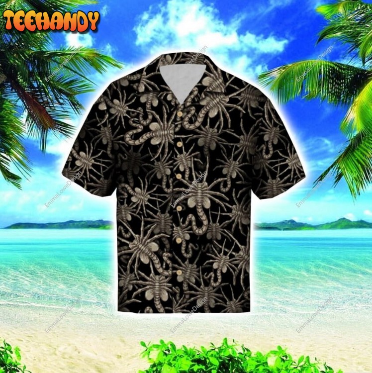 ALien Face Hugger Hawaiian Shirt