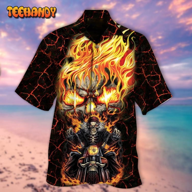 All Over Printed Ghost Rider Fire Hawaiian Shirts