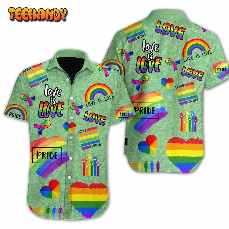 Ally 3D T Shirt Lgbt Love Is Love Pride Design Hawaiian Shirt