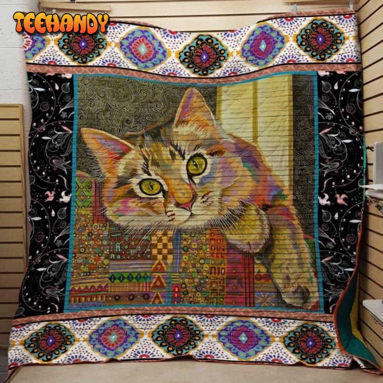 Alone Cat 3D Customized Quilt Blanket