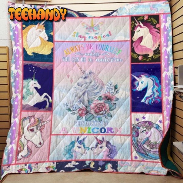 Always Be Unicorn 3D Customized Quilt Blanket