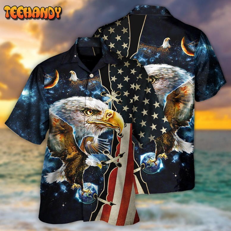 America Eagle Amazing Galaxy Hawaiian Shirt