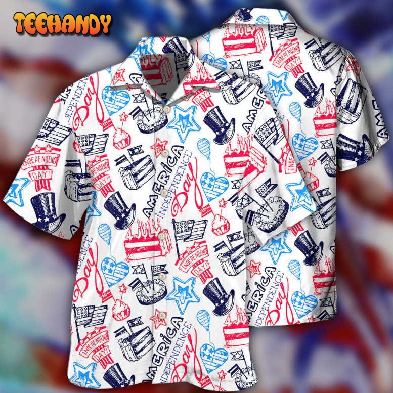 America Independence Day Art Style Hawaiian Shirt