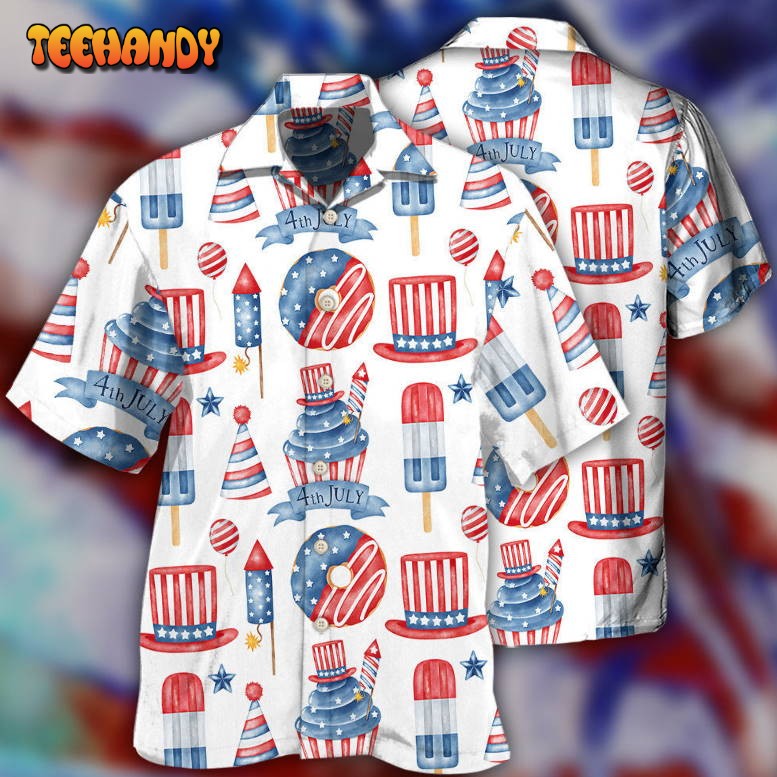 America Independence Day Basic Art Style Hawaiian Shirt