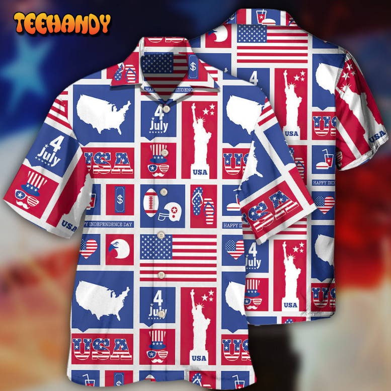 America Independence Day Happy America Hawaiian Shirt