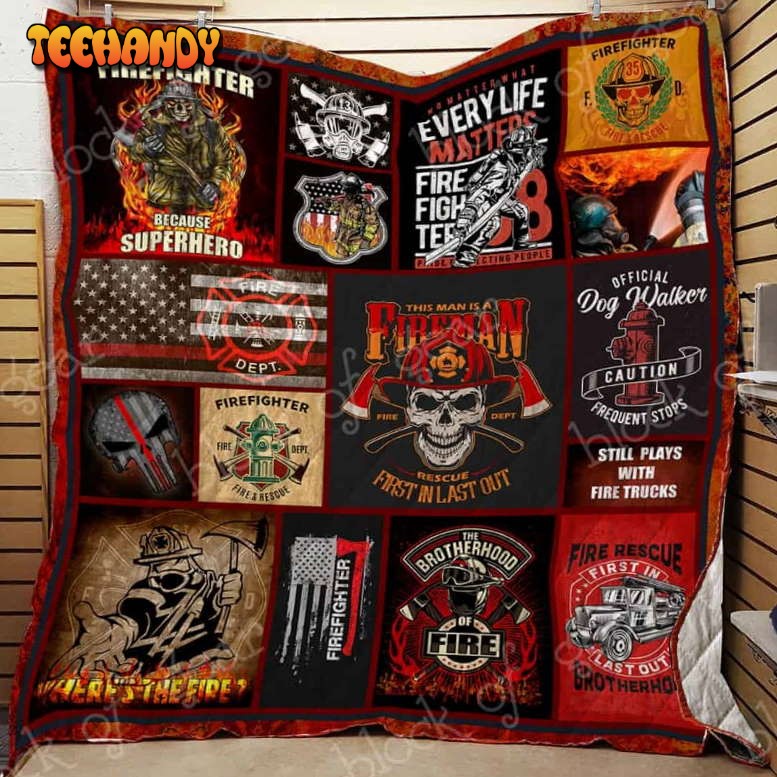 American Firefighter 3D Quilt Blanket