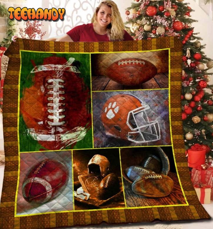 American Football Catch The Ball 3D Quilt Blanket