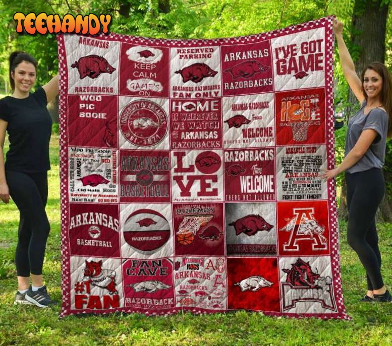 Arkansas Razorbacks 3D Customized Quilt Blanket