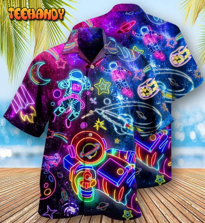 Astronaut Galaxy Escape To The Stars Hawaiian Shirt