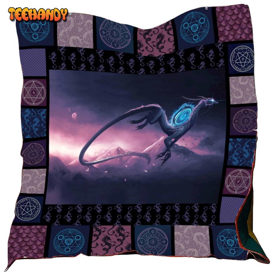 Awesome Dragon Washable 3D Customized Quilt Blanket