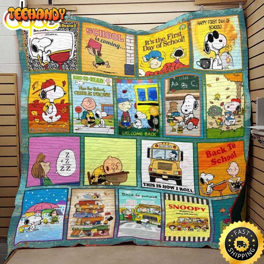 Back To School Snoopy The Peanuts Movie Snoopy Dog Blanket