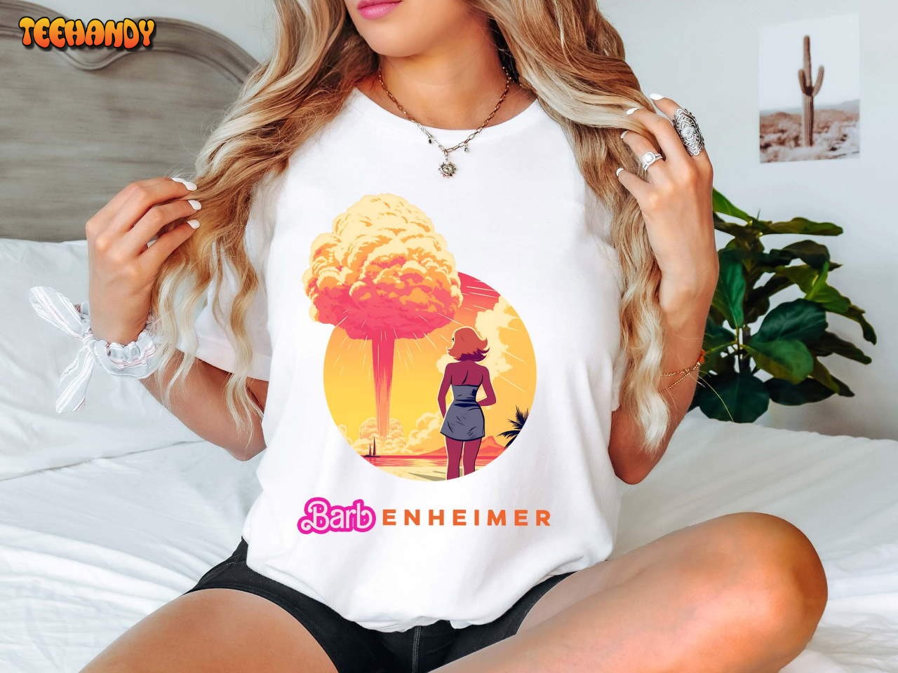 Barbenheimer Shirt, The Destroyer Of World Tee, Pink T-Shirt