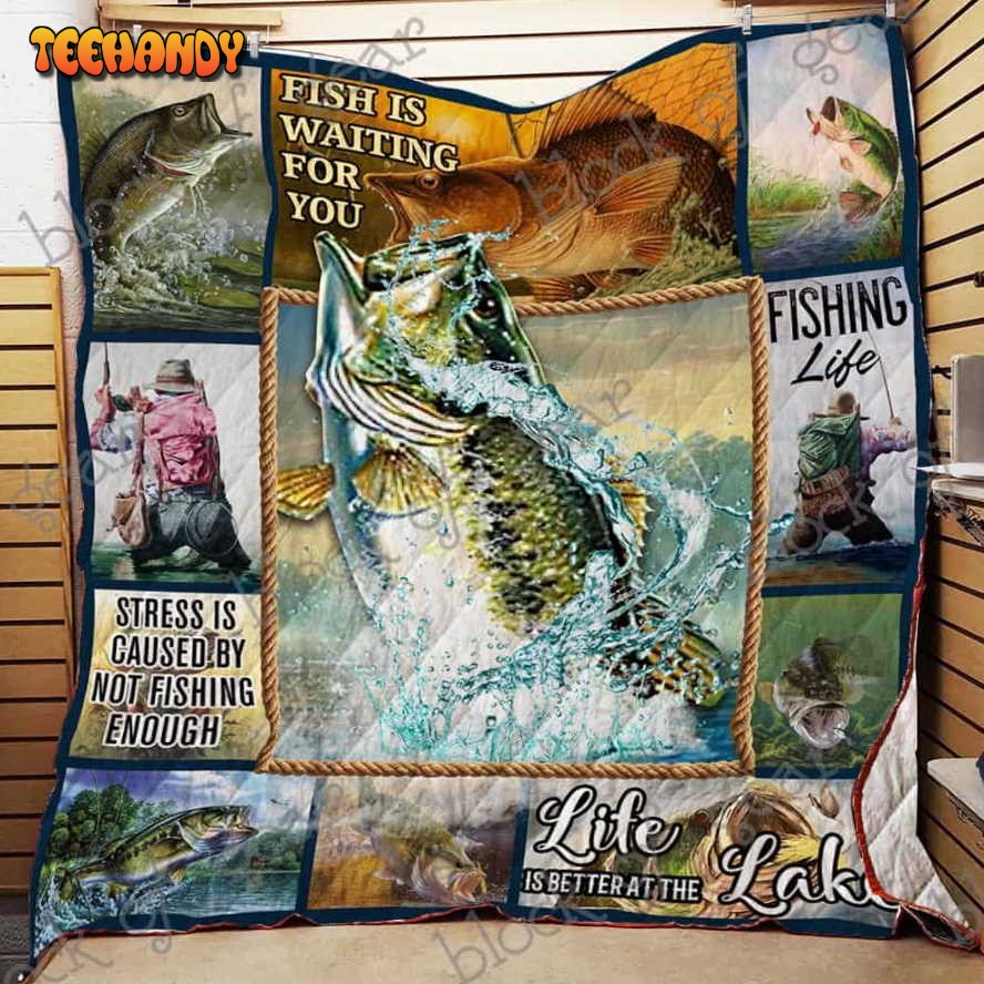 Bass Fishing 3D Quilt Blanket