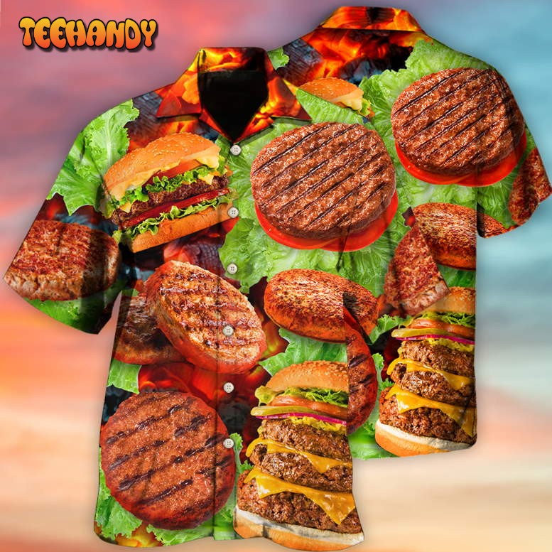 BBQ Hamburger Patties BBQ Style Hawaiian Shirt