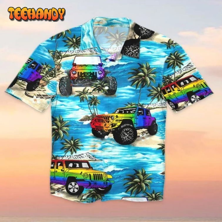 Beach Shirt Hawaiian Jee Car Lgbt Beach, Hawaii Shirt , Aloha Shirt